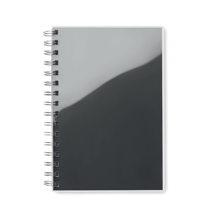 Carnet promotionnel A5 à spirales en RPET - ANOTATE Noir