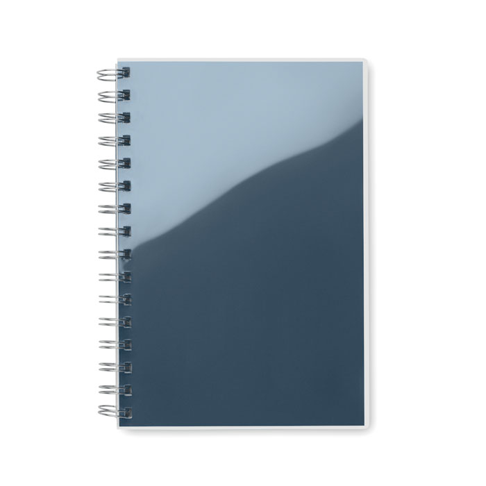 Carnet promotionnel A5 à spirales en RPET - ANOTATE Bleu