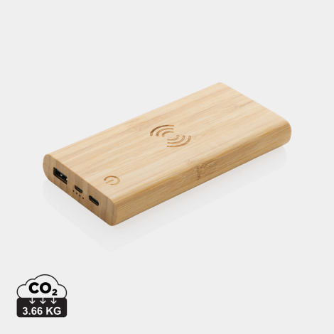 Powerbank personnalisé 8000 mAh induction 5W bambou