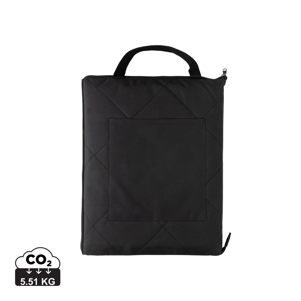 Couverture pique-nique personnalisée pliable rPET Impact Noir