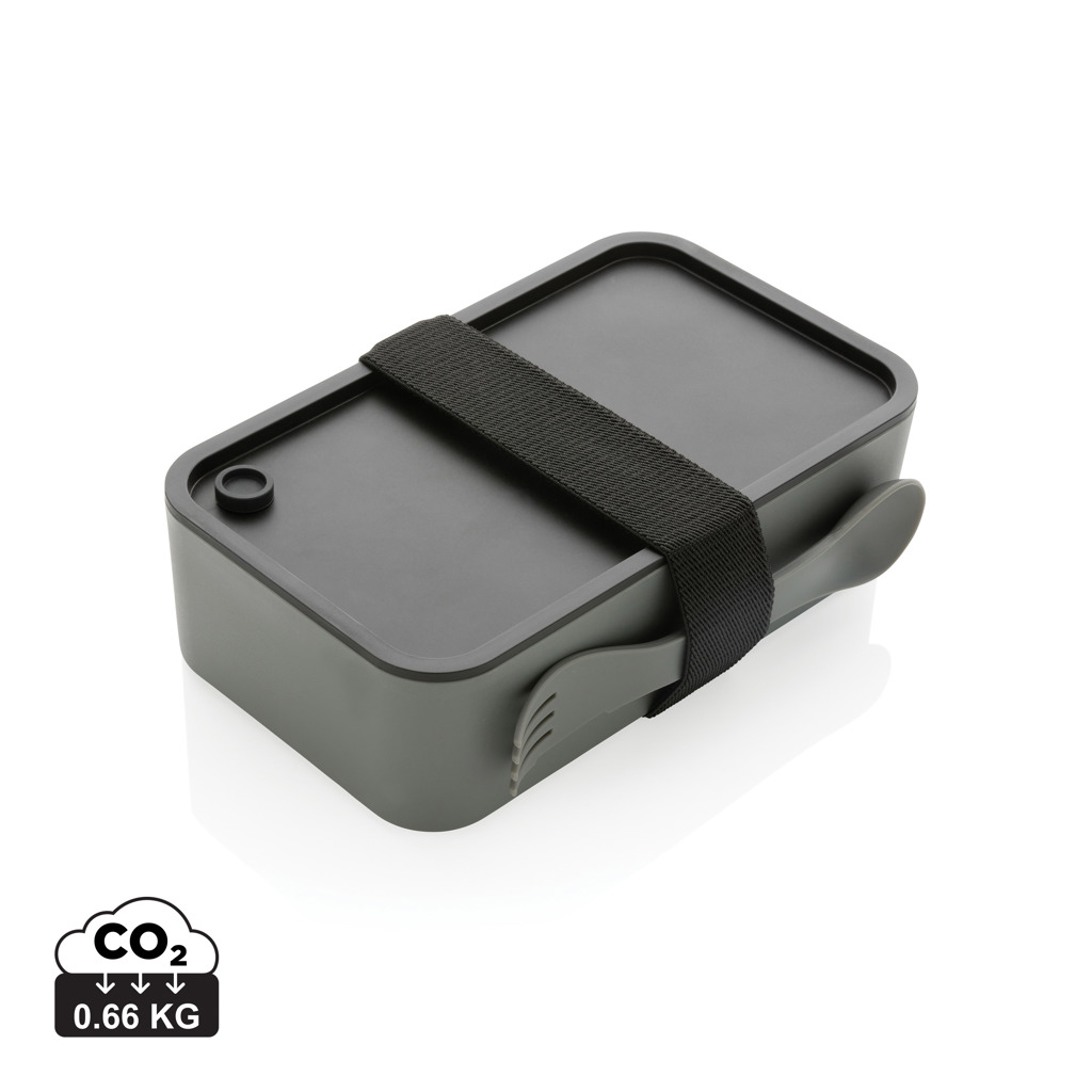 Lunch box promotionnelle avec cuichette en rPP Gris