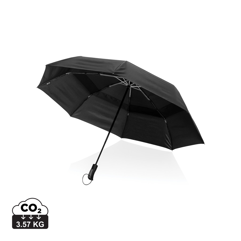 Parapluie tempête personnalisé 27" Swiss Peak Impact Noir