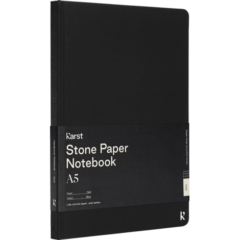 Carnet de notes personnalisé A5 rigide papier de pierre - Carré Karst®