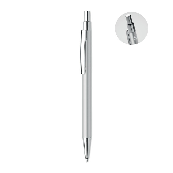 Stylo bille personnalisable aluminium recyclé Argent