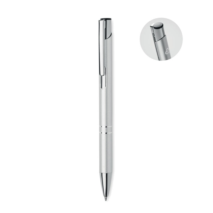Stylo à bille personnalisé en alu recyclé Argent