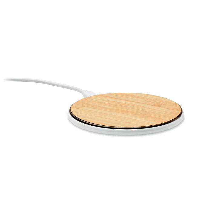 Chargeur personnalisable sans fil 10W en bambou Bois
