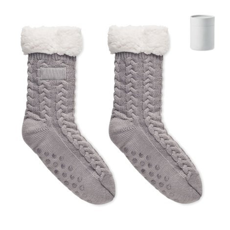 Chaussettes Personnalisées Gris Clair pour Père - Mon Cadeau Personnalisé