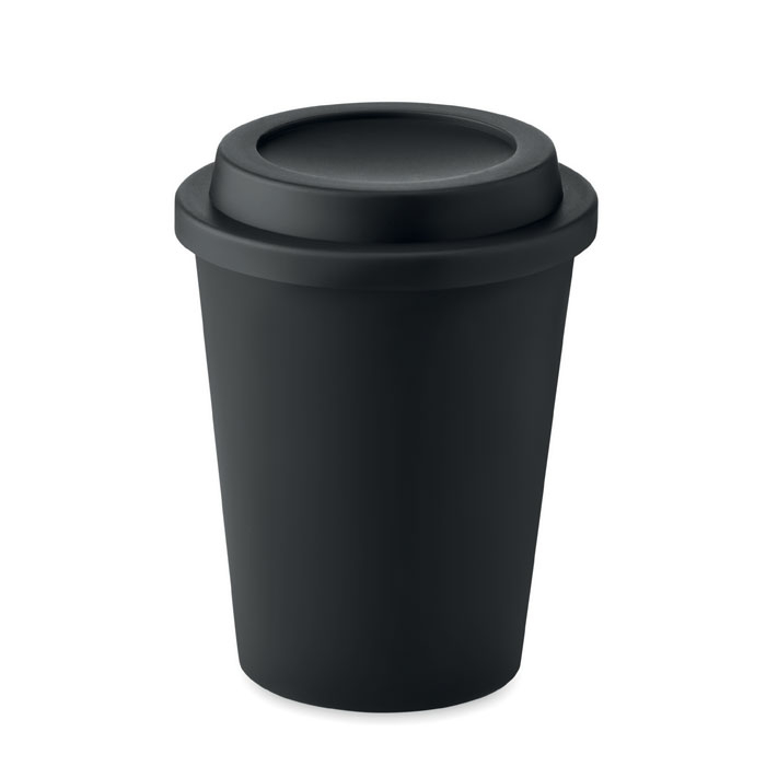 Gobelet double paroi personnalisable PP 300 ml Noir
