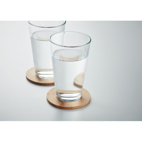 Lot de 6 sous-verres personnalisables en bambou