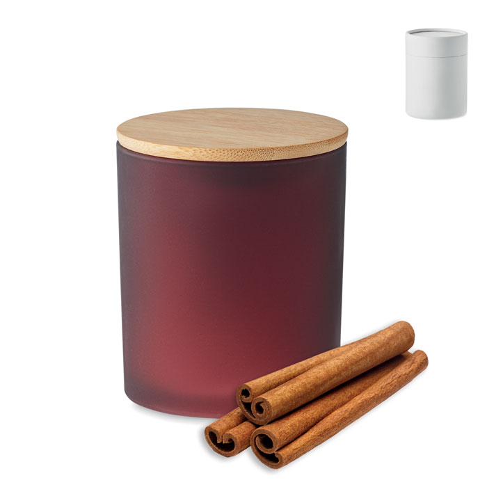 Bougie en cire végétale promotionnelle 200 gr Bordeaux