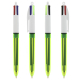 Stylo publicitaire BIC® 4 couleurs Fluo