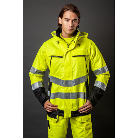 Parka publicitaire imperméable avec bandes HV - 200g