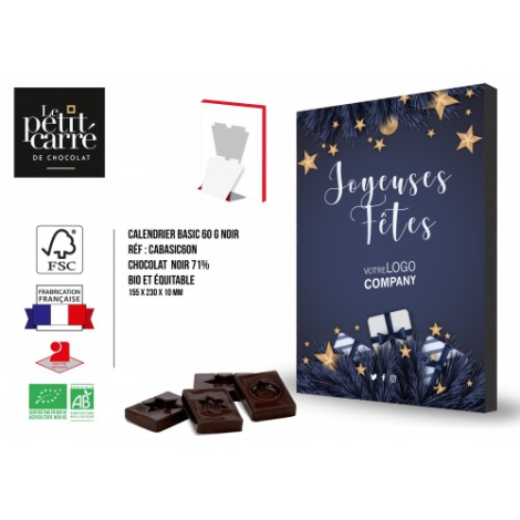 Calendrier de l'Avent personnalisé Chocolat français