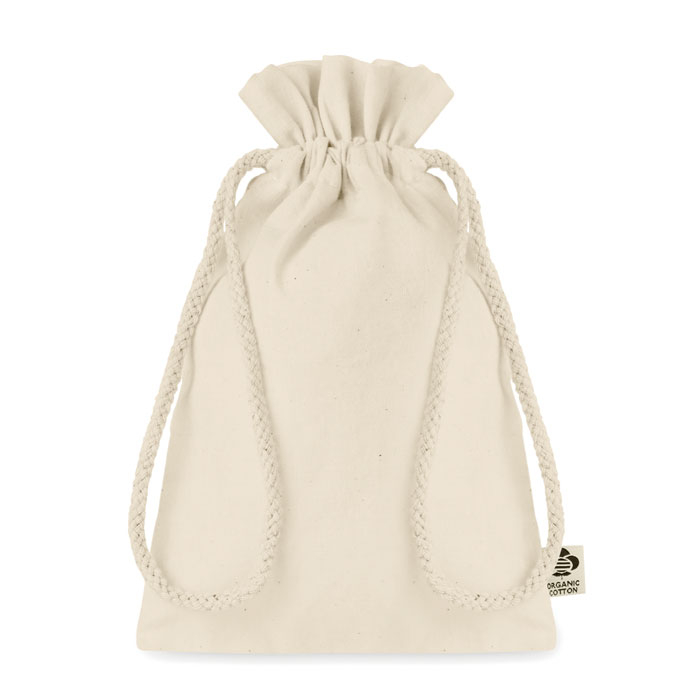 Pochon promotionnel coton bio 14x22 cm Beige