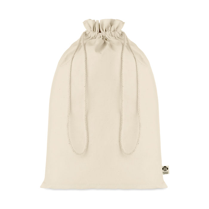 Pochon publicitaire coton bio 30x47 cm Beige