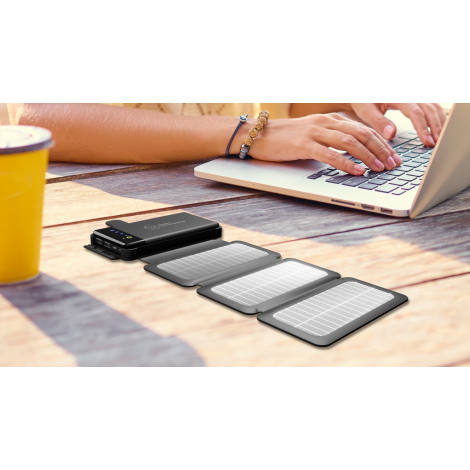 Powerbank publicitaire éco Solaire 8000 mAh induction 5W