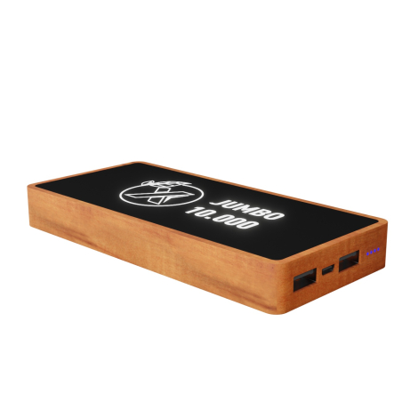 Powerbank personnalisé en bois 10 000 mAh induction 5W