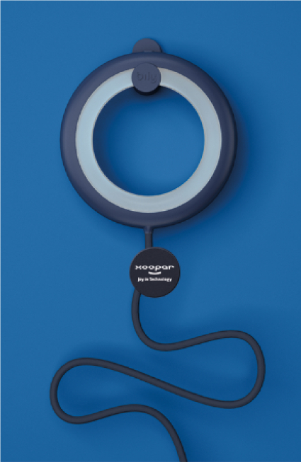 Lampe à selfie publicitaire portable Xoopar® Bily Bleu