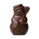 Bonhomme de neige publicitaire en chocolat praliné