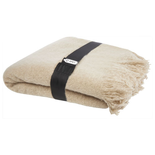 Plaid publicitaire en mohair rPET Ivy Beige