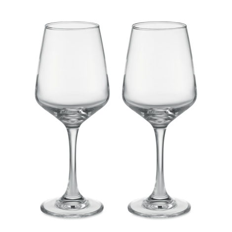 2 grands verres à vin publicitaires 400ml