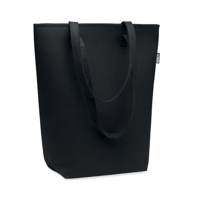 Sac shopping promotionnel feutre RPET Noir