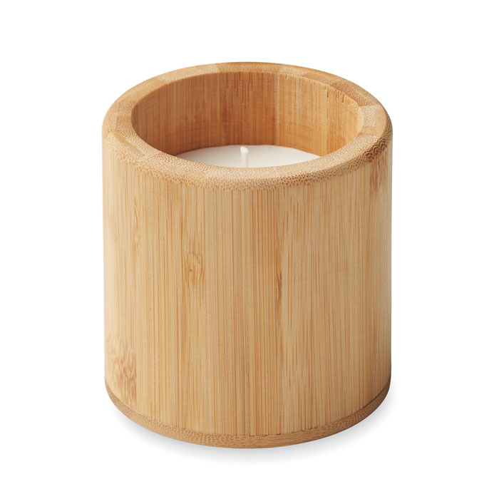 Bougie publicitaire cire végétale 160 gr Bois