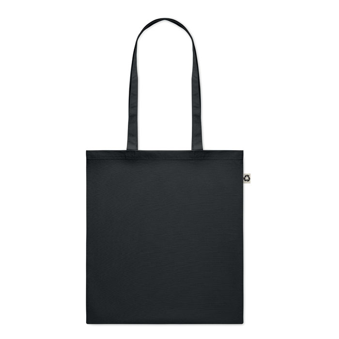Sac shopping promotionnel en coton recyclé 140g Noir