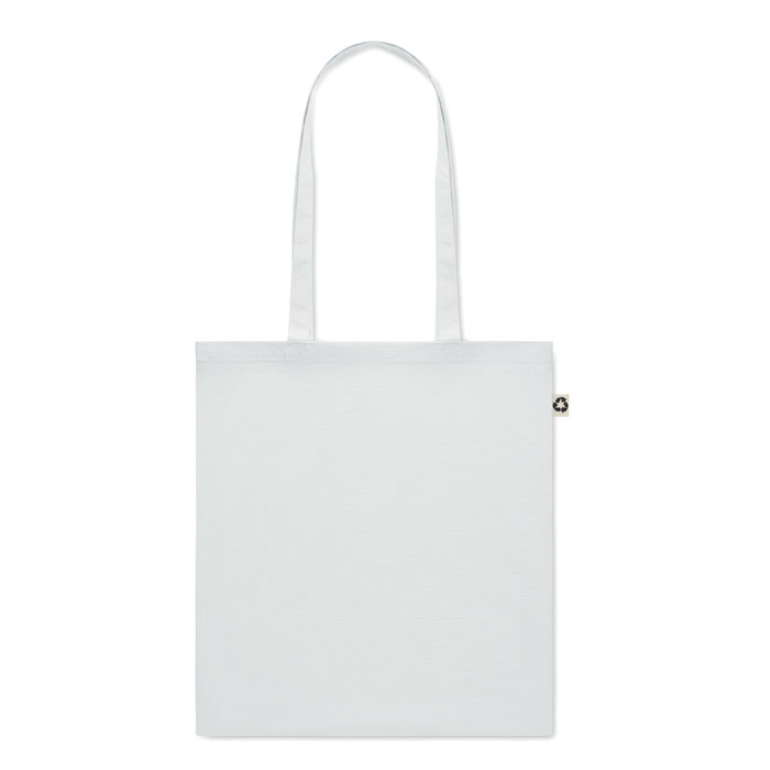 Sac shopping promotionnel en coton recyclé 140g Blanc
