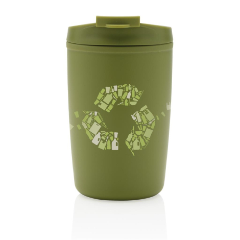 Mug recyclé publicitaire couvercle bascule 300 ml