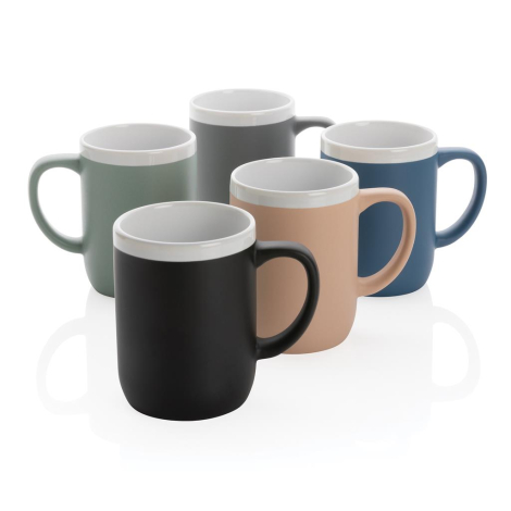 Mug mat publicitaire bord blanc 300 ml