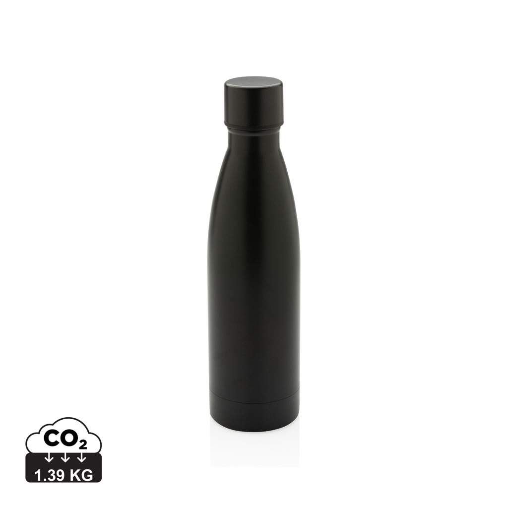 Bouteille isotherme publicitaire en inox recyclé 500 ml Noir