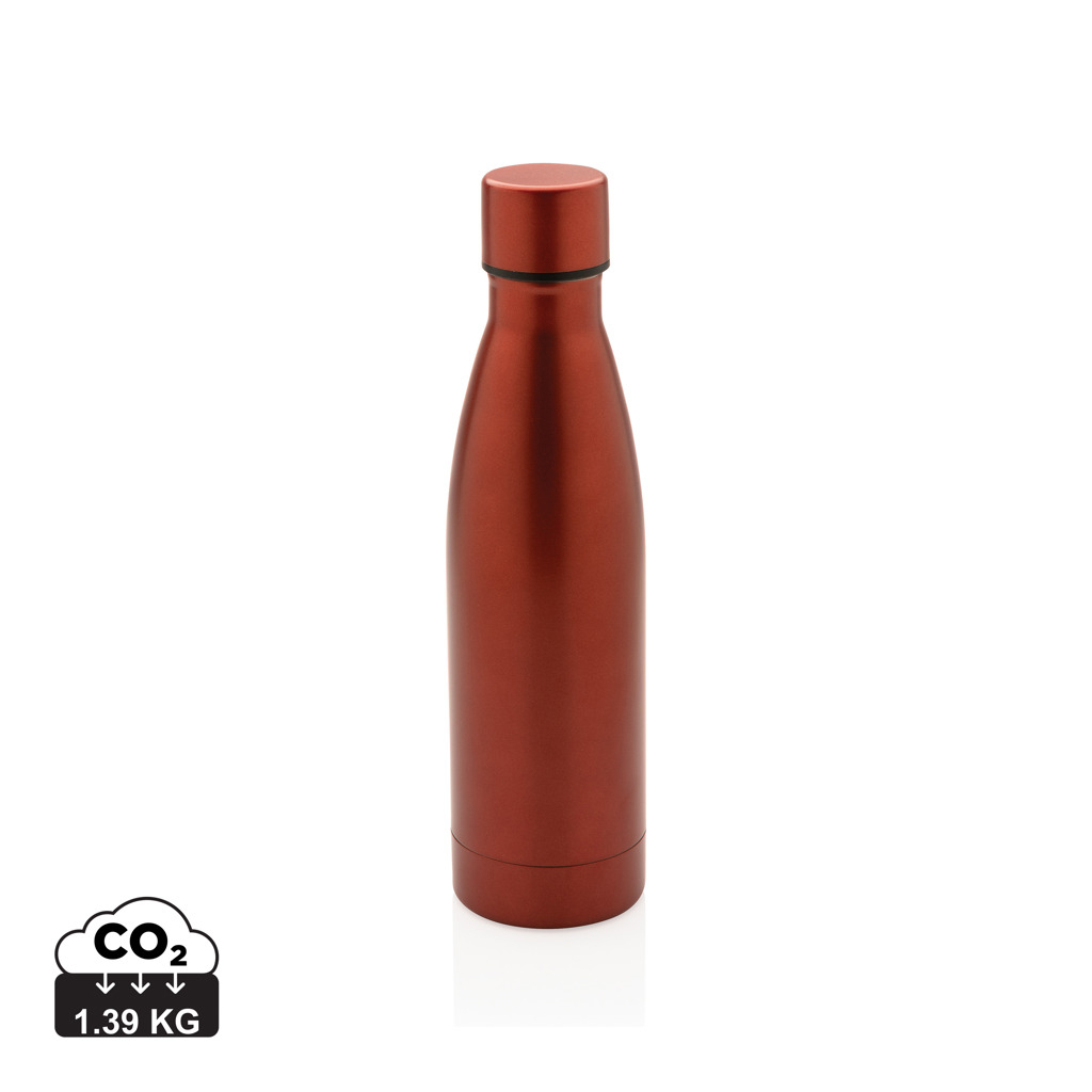 Bouteille isotherme publicitaire en inox recyclé 500 ml Rouge