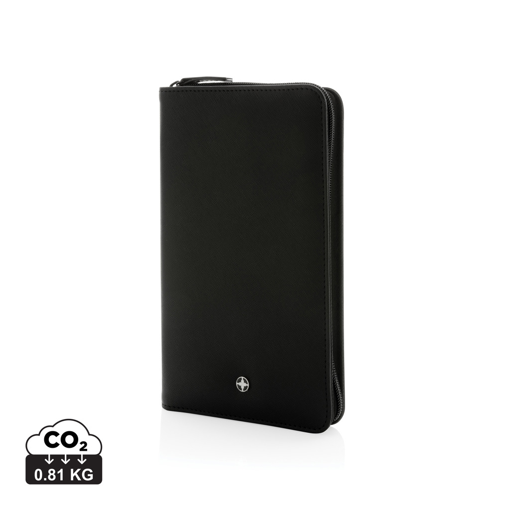 Portefeuille voyage RFID publicitaire Swiss Peak Heritage Noir