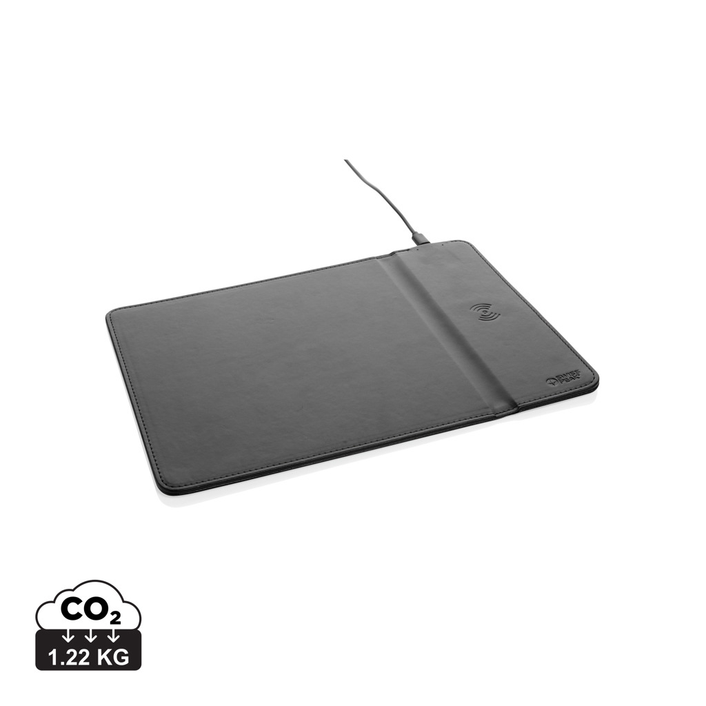 Tapis de souris personnalisé chargeur 10W Swiss Peak Noir