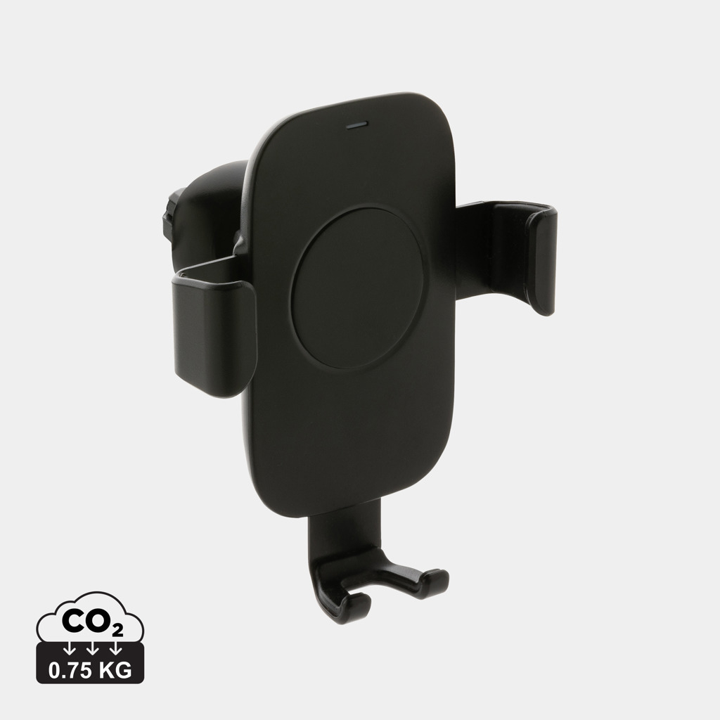 Support voiture personnalisé avec chargeur 10W Noir