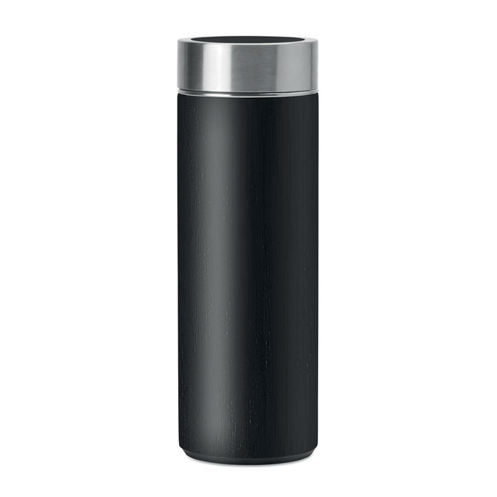 Bouteille bambou personnalisée infuseur - Batumi 400 ml Noir