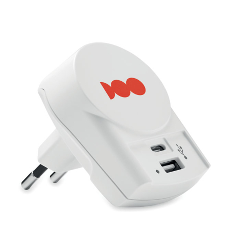 Prise chargeur Europe USB A et C personnalisable SKROSS