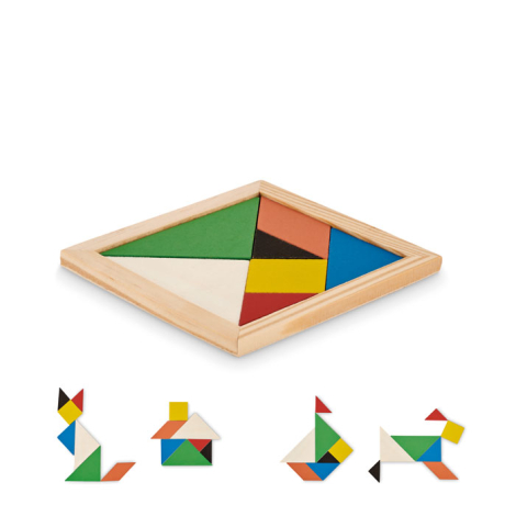 Puzzle 7 pièces bois personnalisable TANGRAM