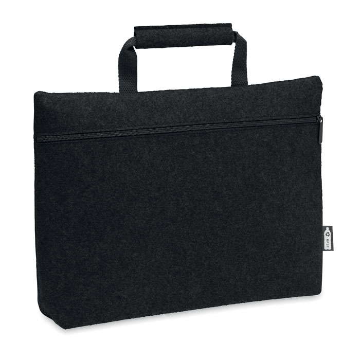 Sacoche publicitaire feutre rPET ordinateur 15" TAPLA Noir