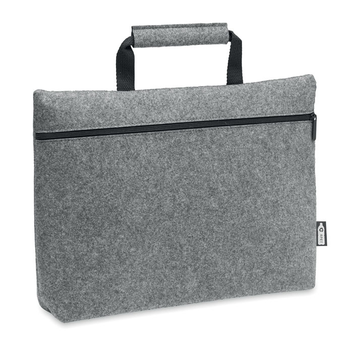 Sacoche publicitaire feutre rPET ordinateur 15" TAPLA Gris