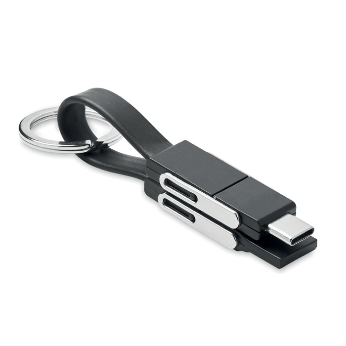 Câble de chargement porte-clés personnalisable KEY C Noir