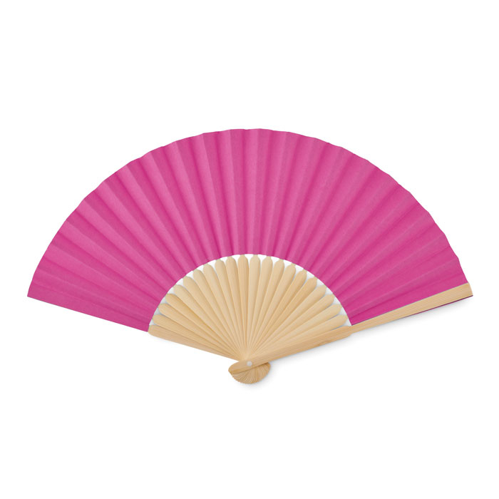 Eventail promotionnel bambou et papier FANNY Fuchsia