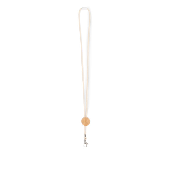 Tour de cou publicitaire coton et bambou KARA Beige