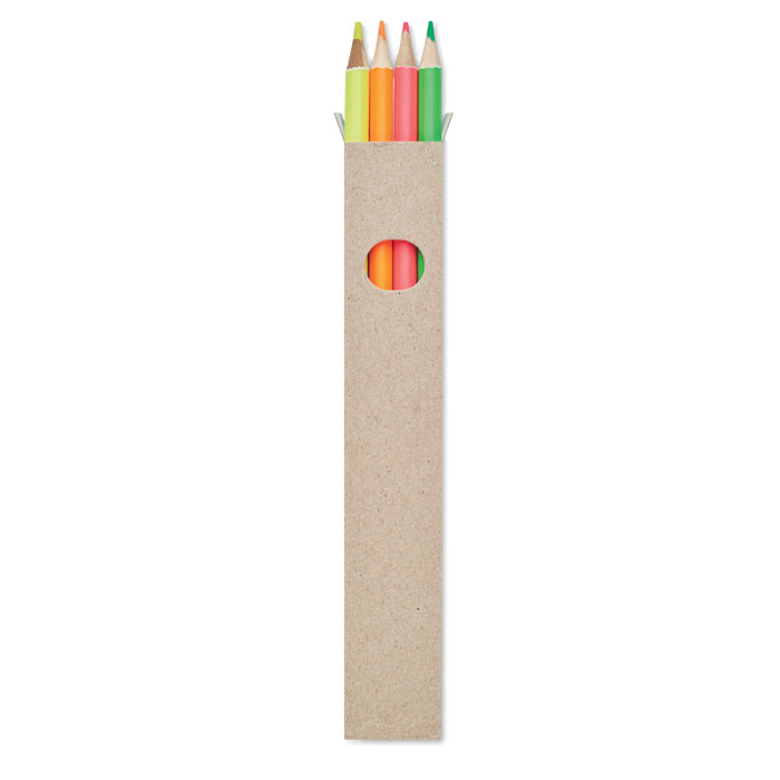 4 crayons de couleur fluo personnalisables BOWY multicolour