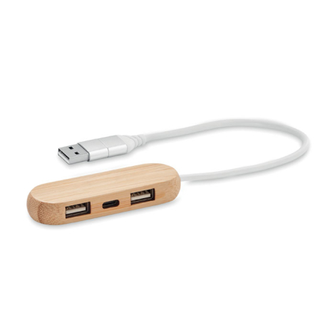 Hub 3 ports USB publicitaire bambou VINA