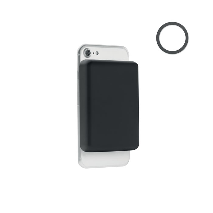 Chargeur magnétique personnalisable 5000 mAh DOUBLETIC Noir
