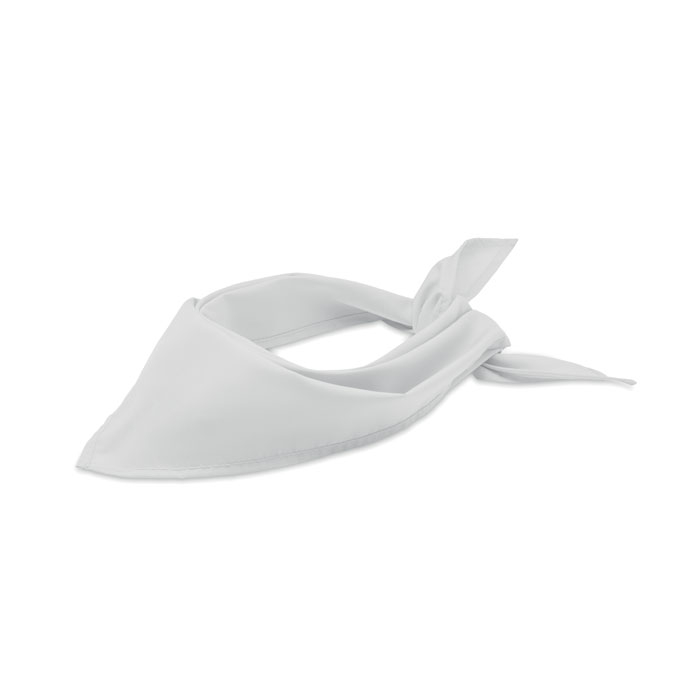 Foulard triangle personnalisé en poly coton BANDIDO Blanc