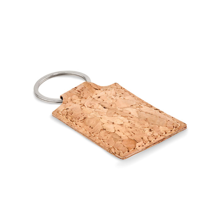 Porte-clés promotionnel en liège CONCON Beige