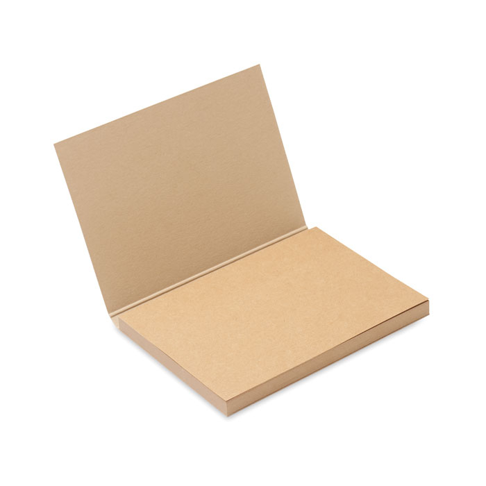 Bloc-notes publicitaire papier recyclé 50 feuilles MOUI Beige